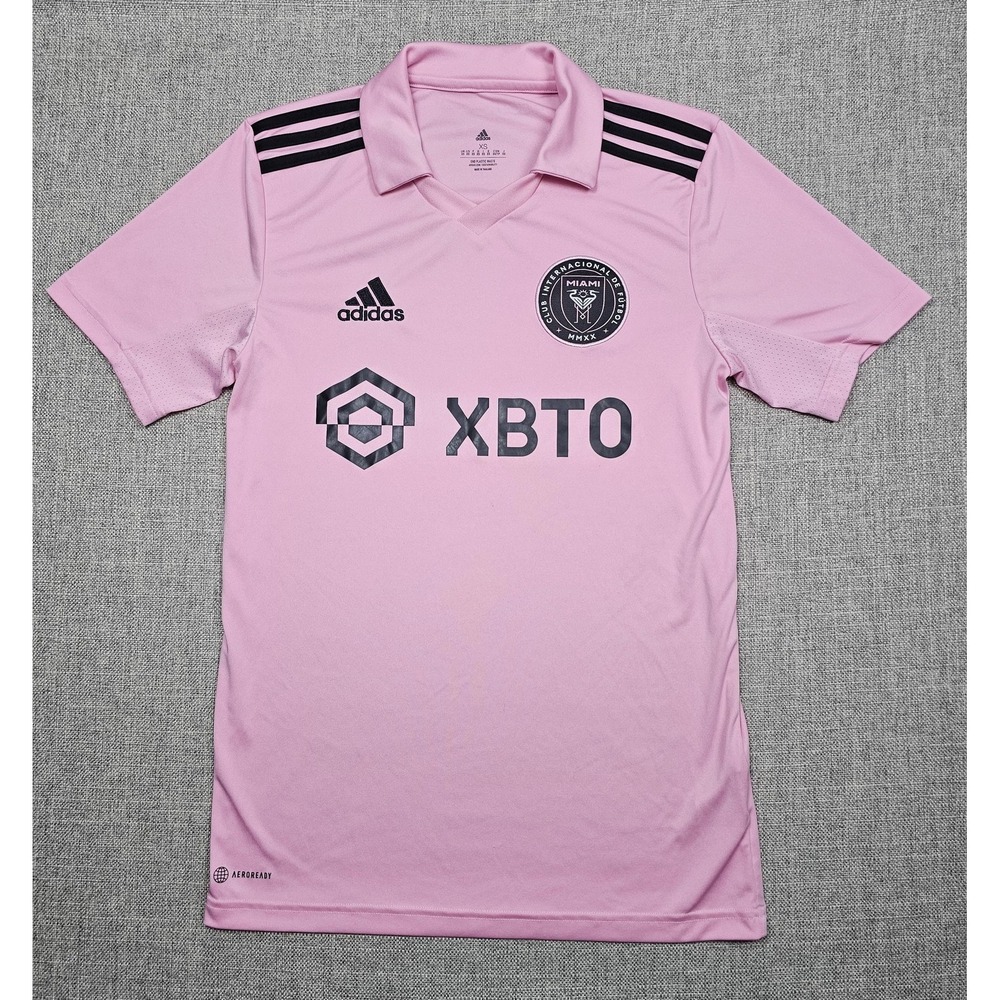 Inter Miami CF Jersey Mens XS Pink MLS Soccer Adidas AEROREADY XBTO Shirt